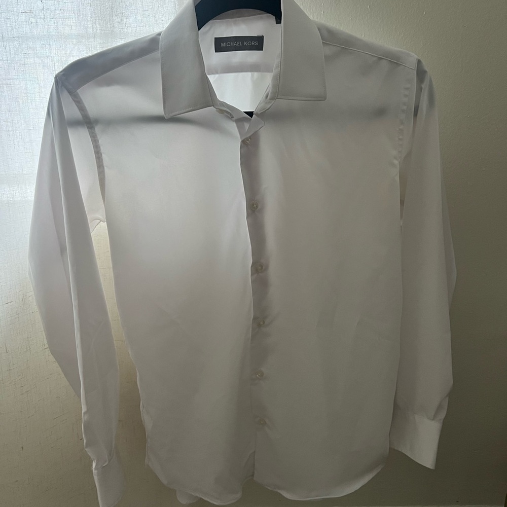 Michael Kors Men's Classic White Dress Shirt
